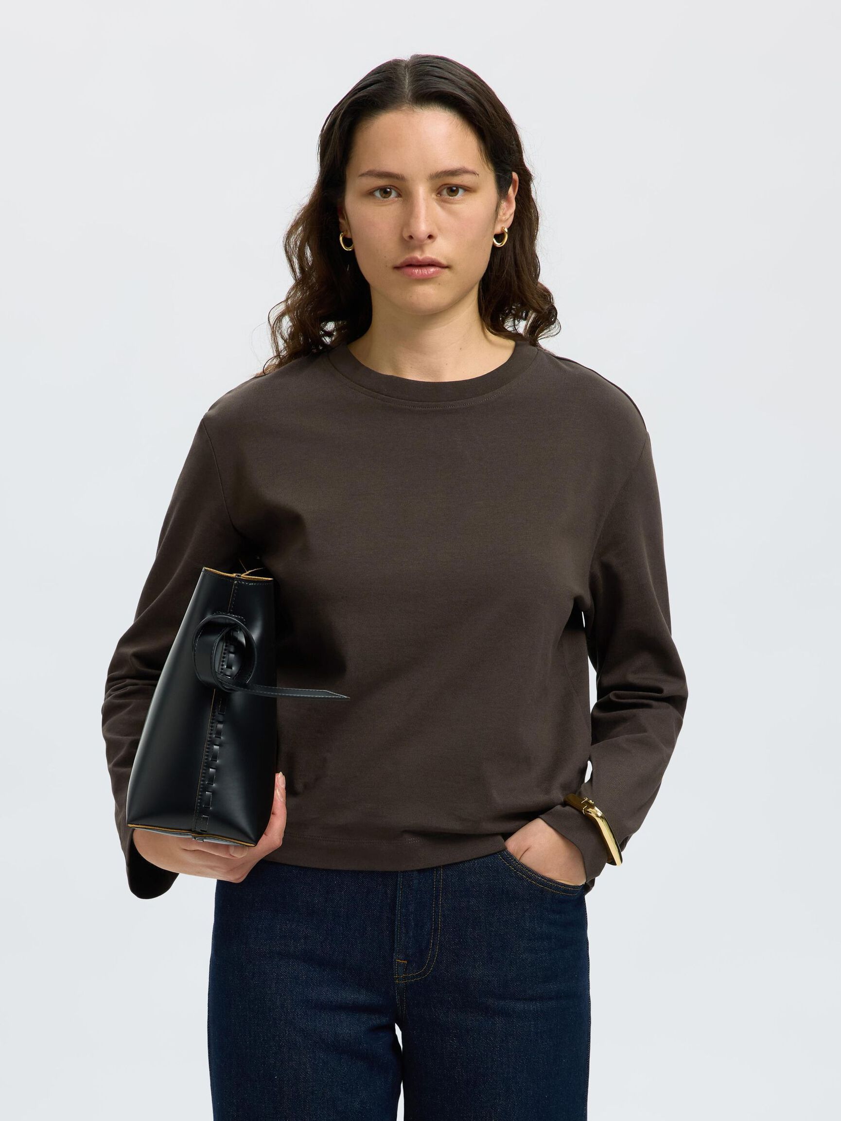 LONG-SLEEVED BOXY T-SHIRT, Delicioso, highres