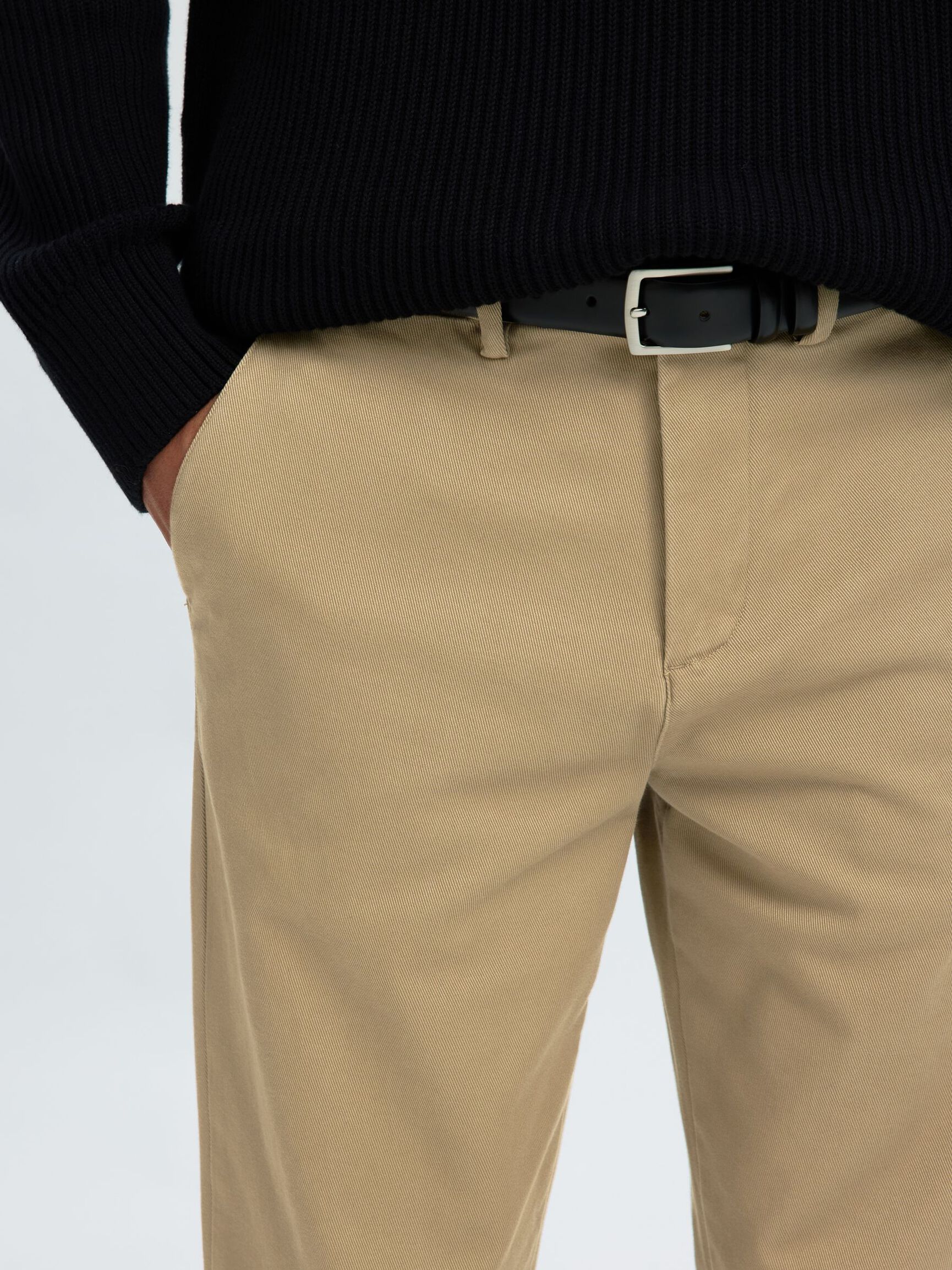 STRAIGHT FIT CHINOS, Greige, highres