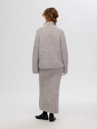 WOLLGEMISCH HIGH NECK PULLOVER, Steel Gray, highres