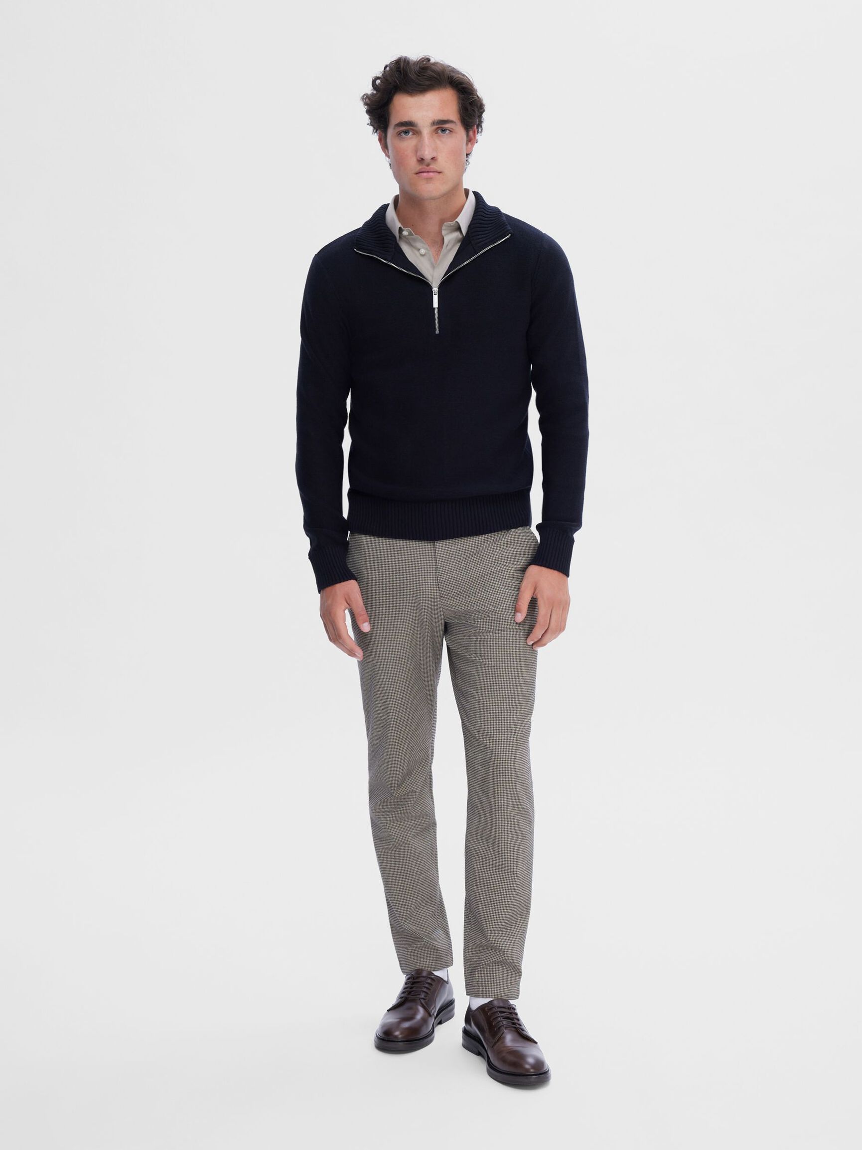 HALF-ZIP PULLOVER, Black, highres