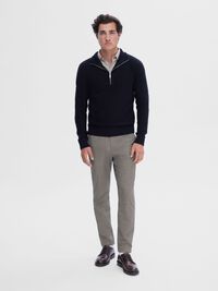 HALF-ZIP PULLOVER, Black, highres