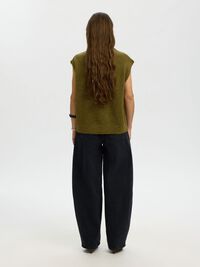 WOLMIX GEBREID GILET, Fir Green, highres