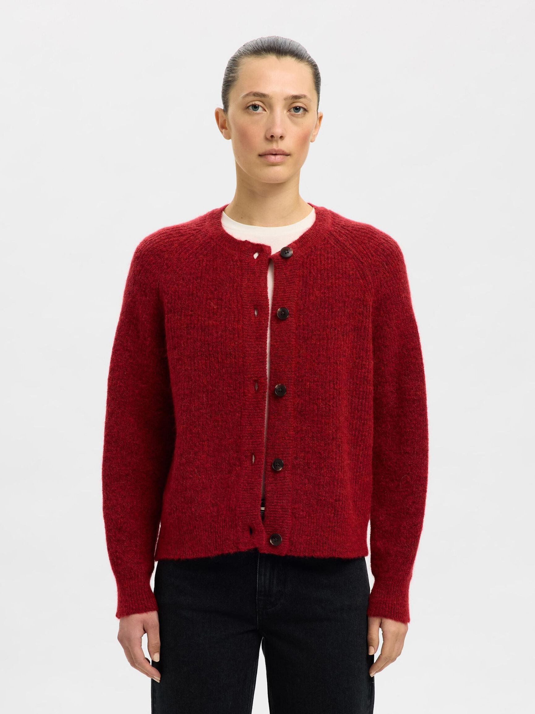 LANGÄRMELIGER STRICKJACKE, Equestrian Red, highres