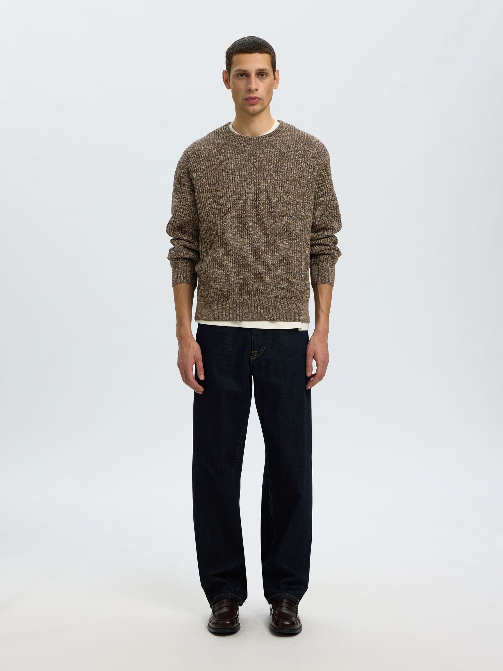 100% COTTON PULLOVER, Turkish Coffee, highres