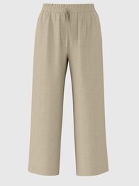 VISCOSE BLEND TROUSERS, Greige, highres