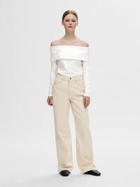 VISKOSEMIX OFF SHOULDER TOP, Snow White, highres
