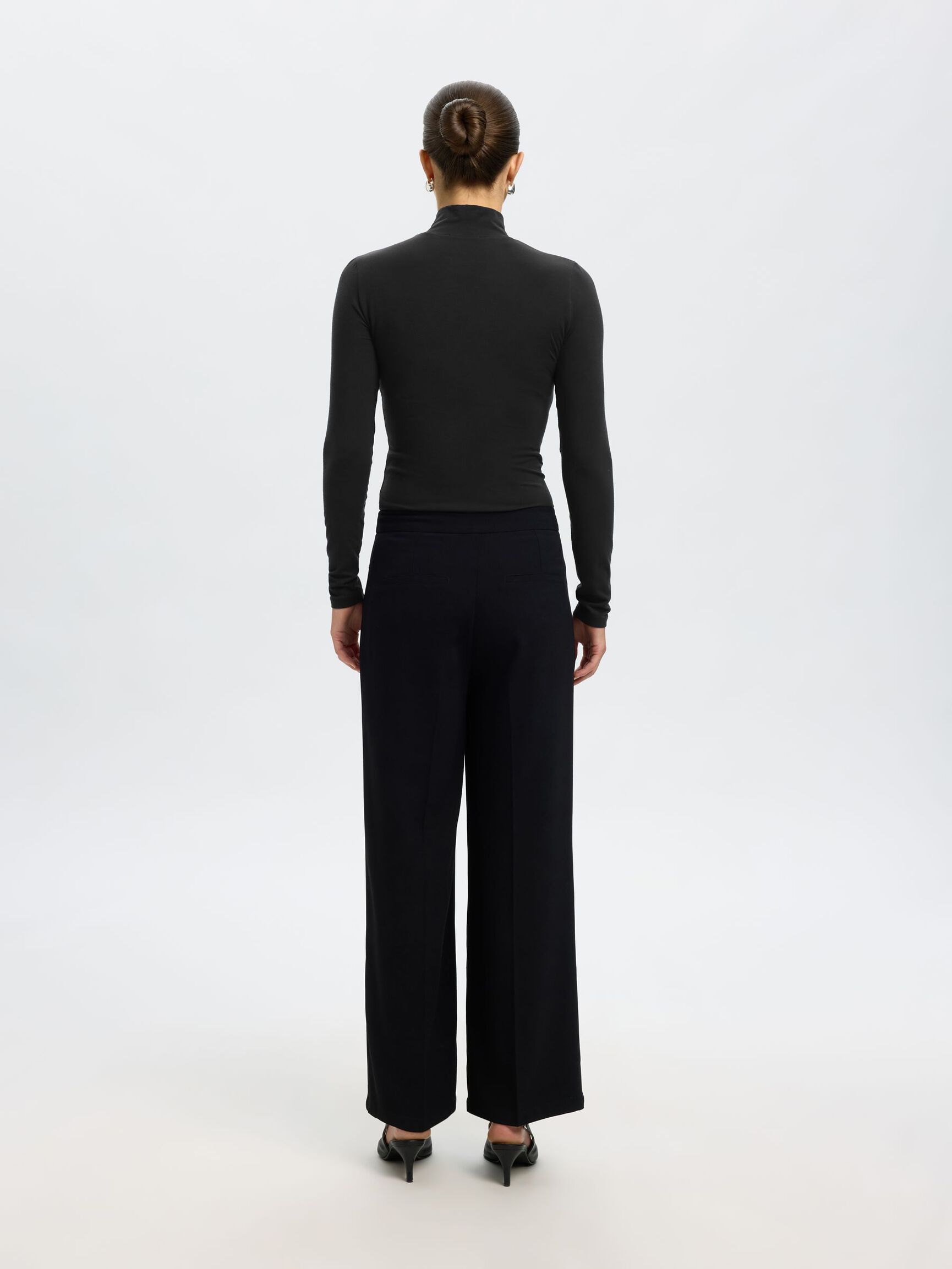TOP A MANICHE LUNGHE, Black, highres