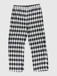 GINGHAM RUITEN BROEK, Black, highres