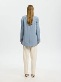 RELAXED FIT BLAZER, Dusty Blue, highres