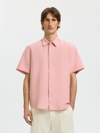 REGULAR FIT LINEN-BLEND SHIRT, Rose Dawn, highres