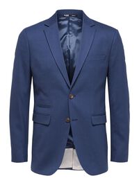 GEWEBTER WOLLGEMISCH BLAZER, Blue Depths, highres