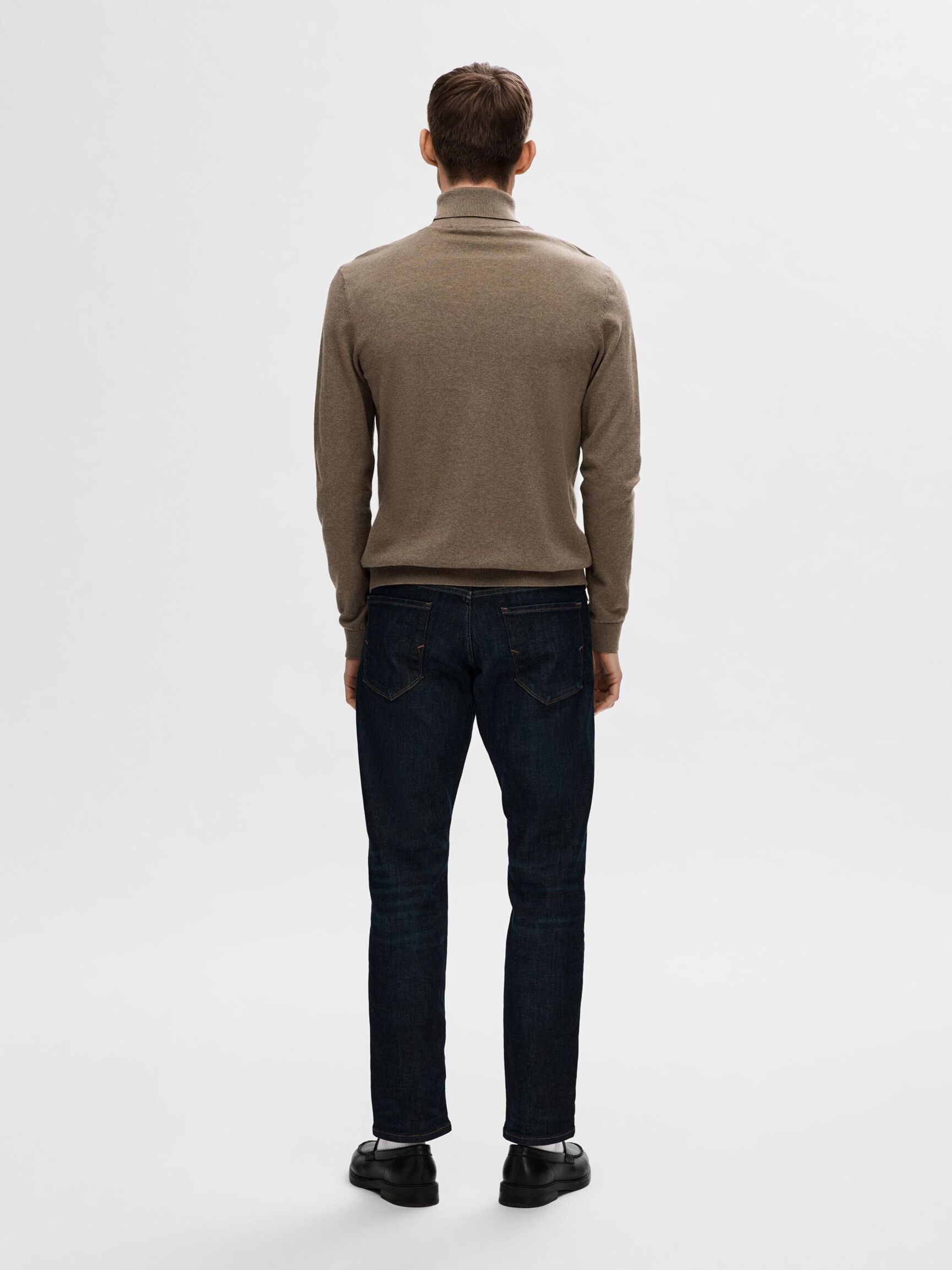 LANGÆRMET RULLEKRAVE PULLOVER, Teak, highres