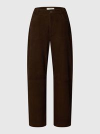 SUEDE BARREL FIT TROUSERS, Delicioso, highres