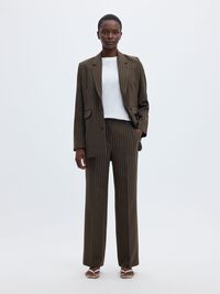 VISCOSE BLEND PINSTRIPE TROUSERS, Delicioso, highres