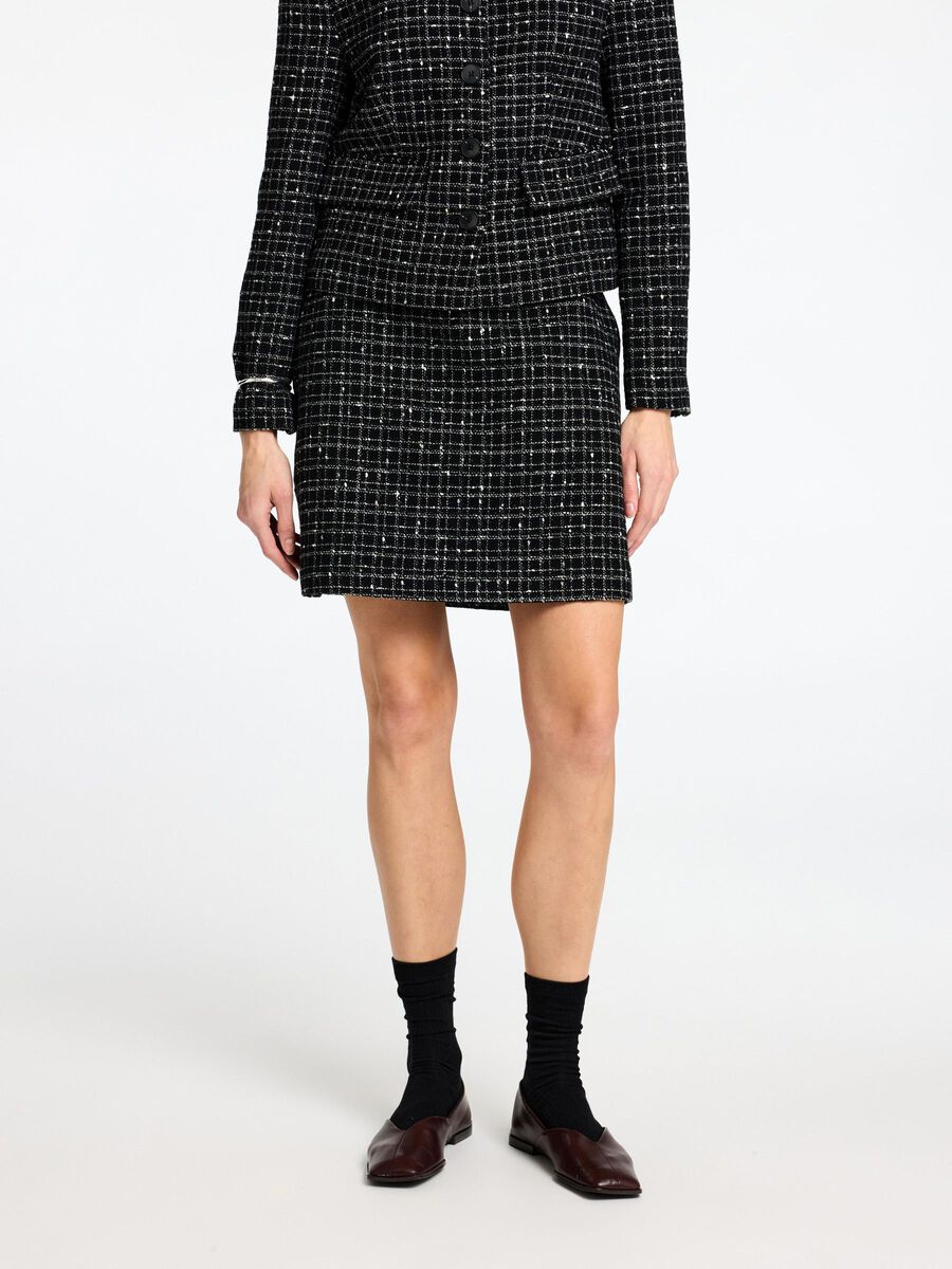 Selected BOUCLÉ WOLMIX MINIROK, Black, highres - 16095695_Black_1143715_003.jpg