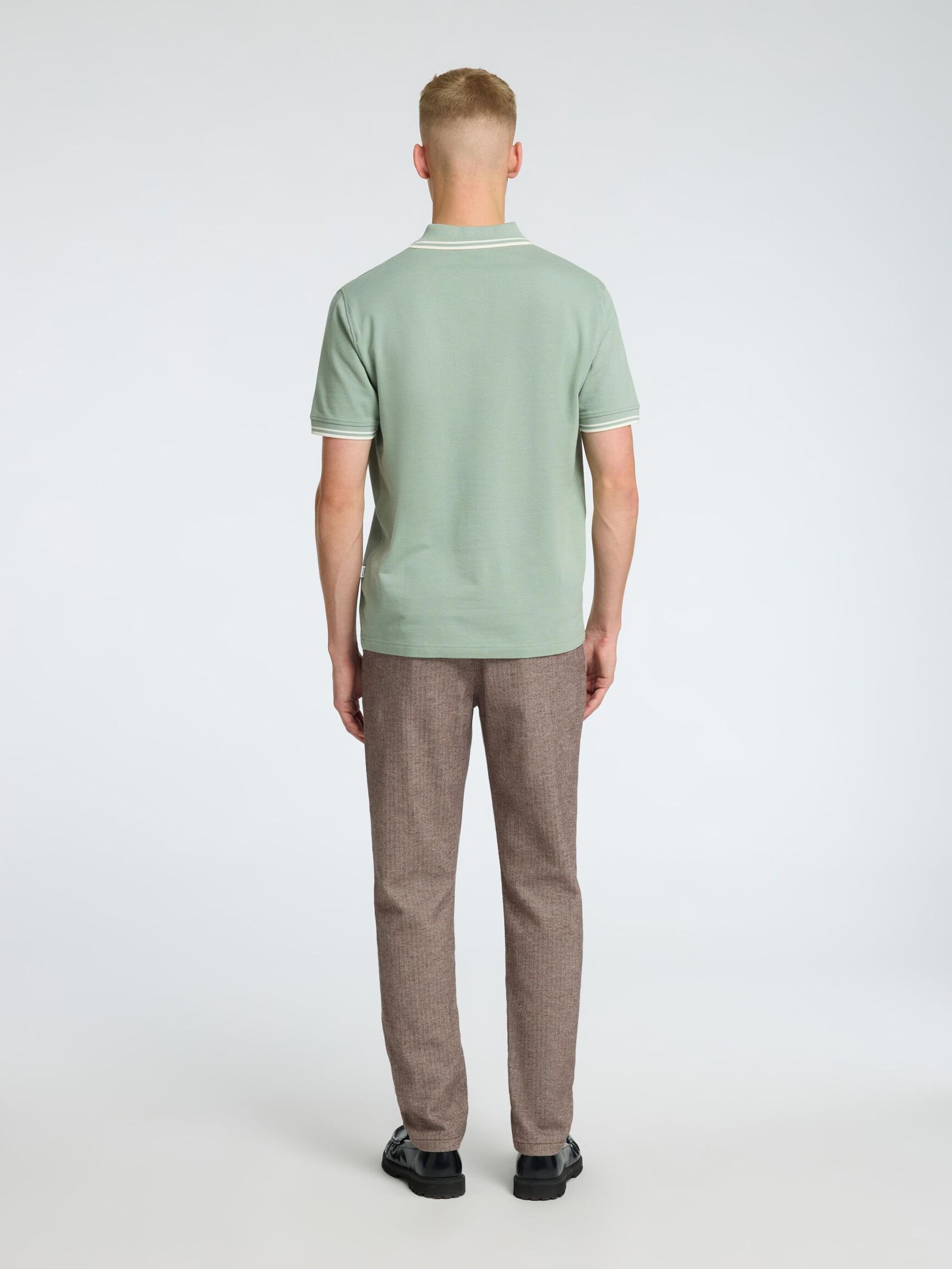 SHORT SLEEVED POLO SHIRT, Iceberg Green, highres