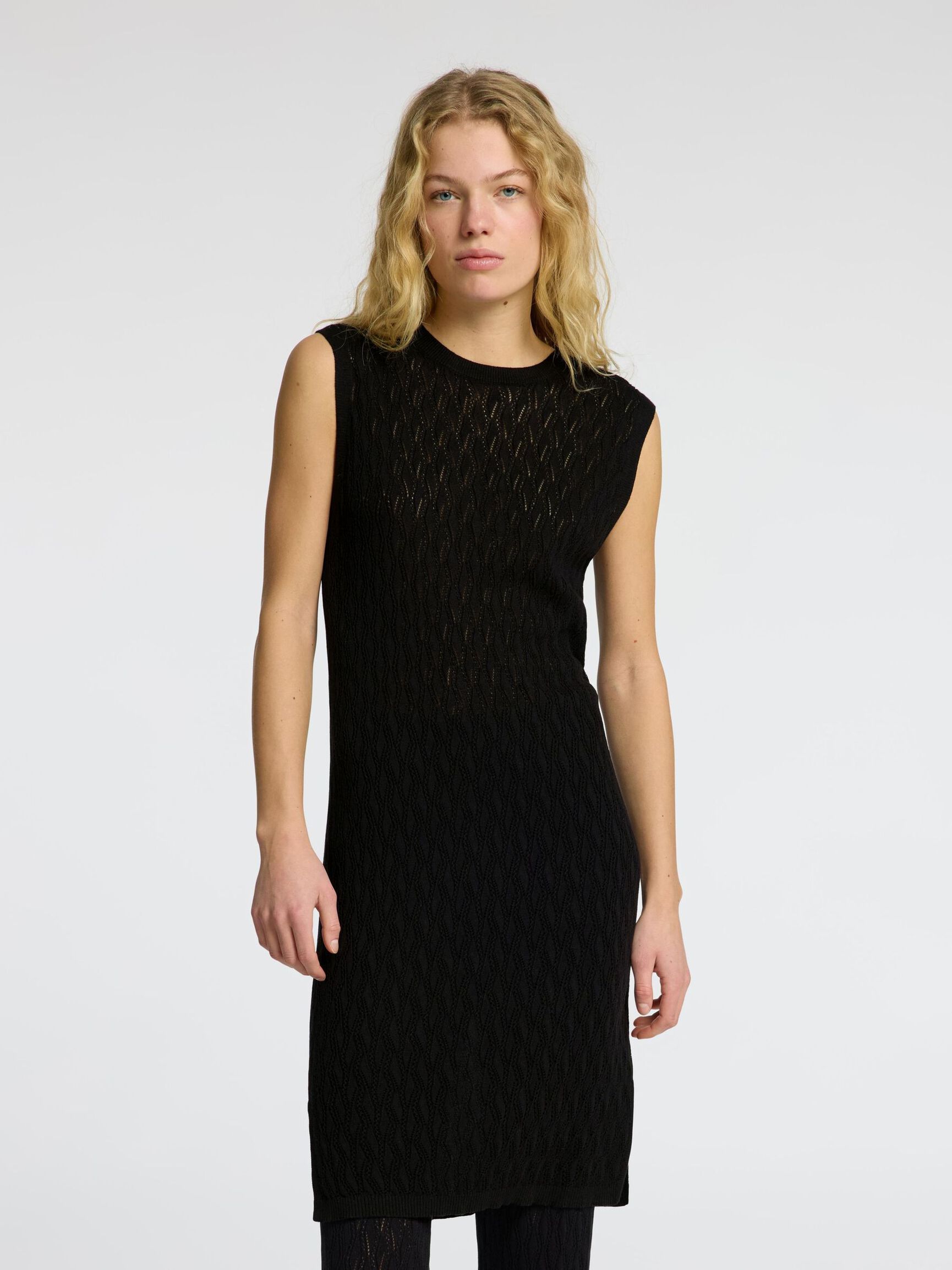 VESTITO MIDI, Black, highres