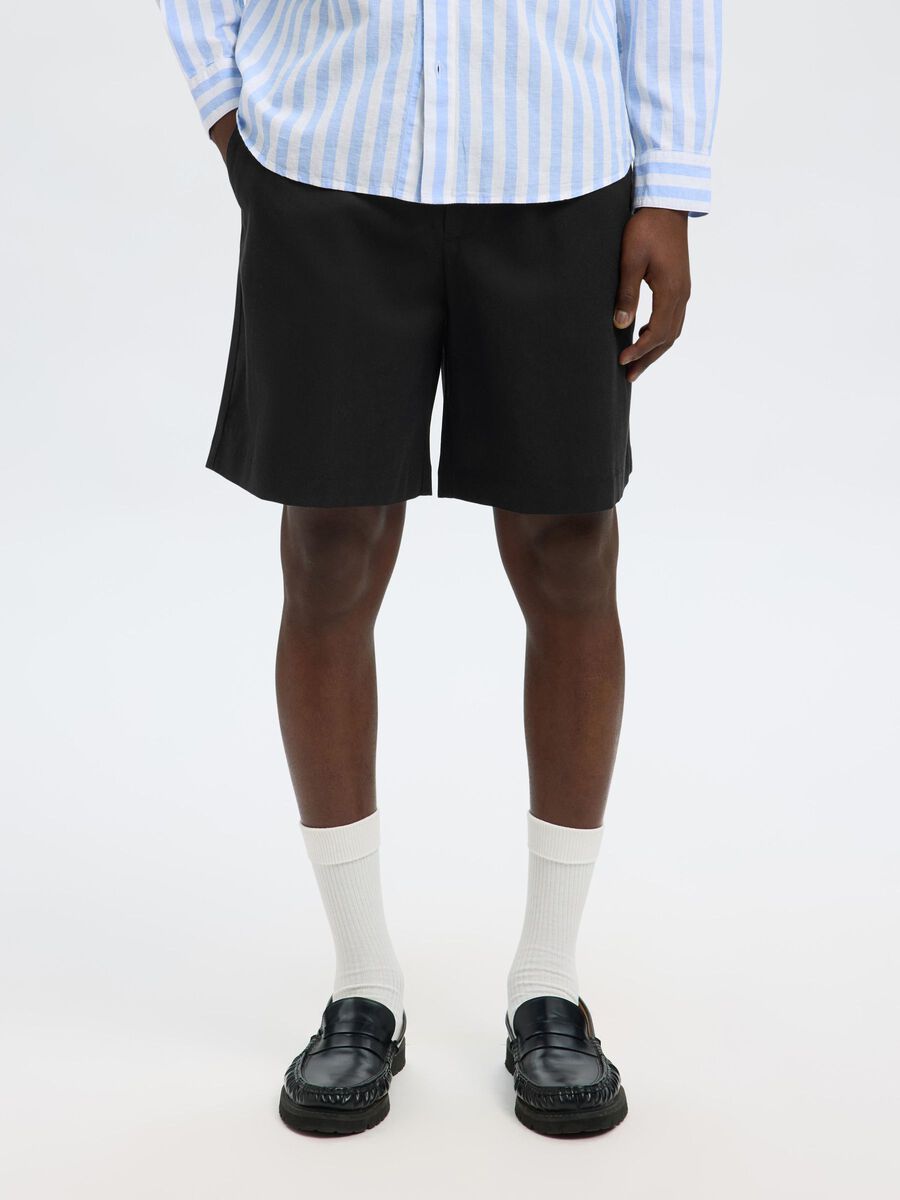 Selected LÖS PASSFORM SHORTS, Black, highres - 16096742_Black_003.jpg