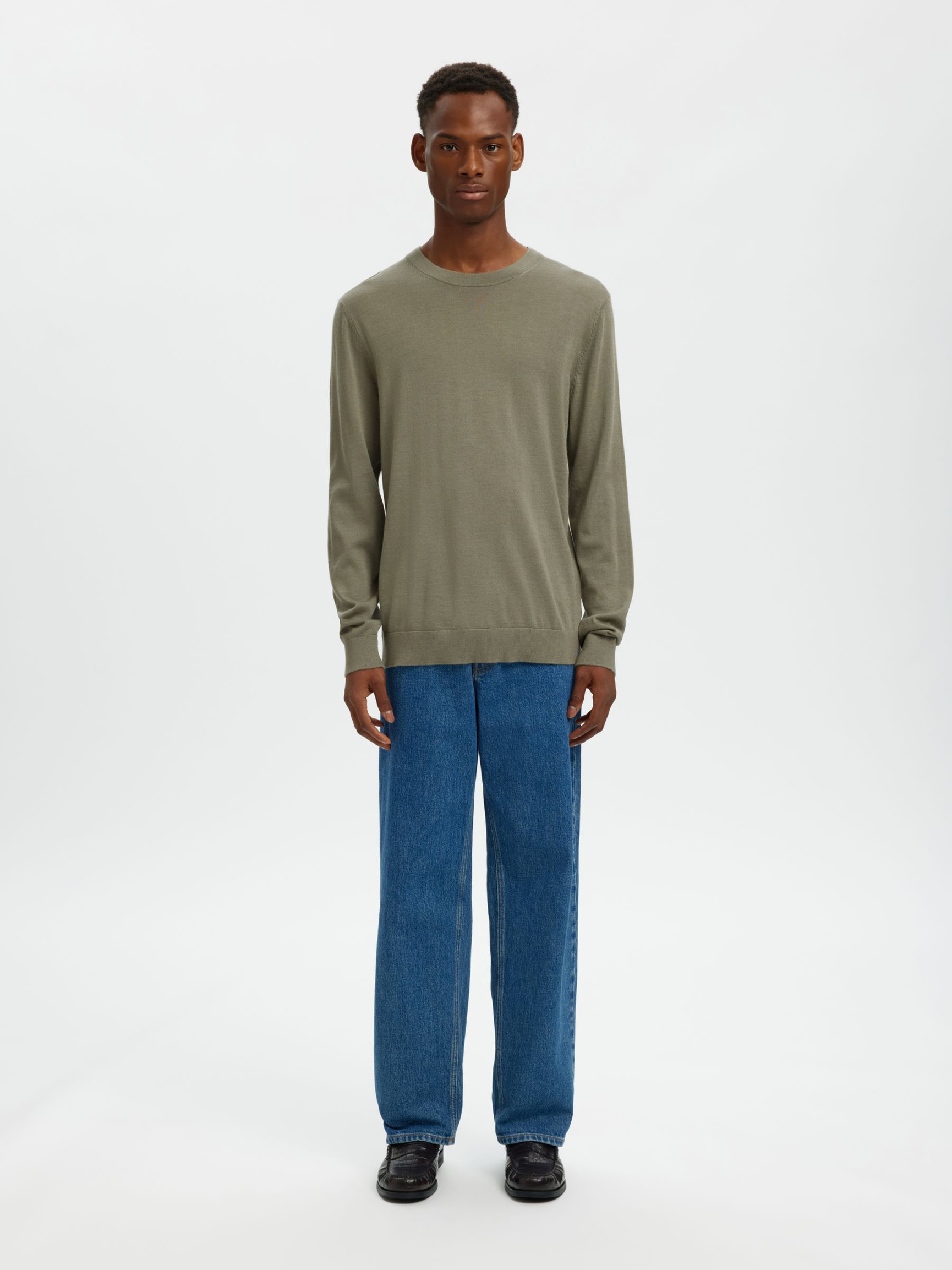 100 % LAINE MÉRINOS PULLOVER, Vetiver, highres