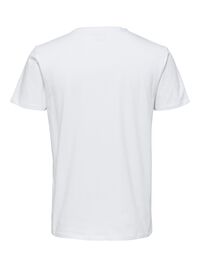 KORTÆRMET T-SHIRT, Bright White, highres