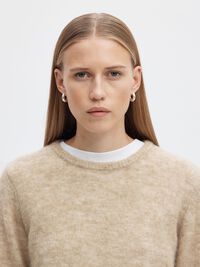WOOL BLEND KNITTED JUMPER, Island Fossil, highres