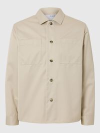 FORMAL OVERSHIRT, Oatmeal, highres