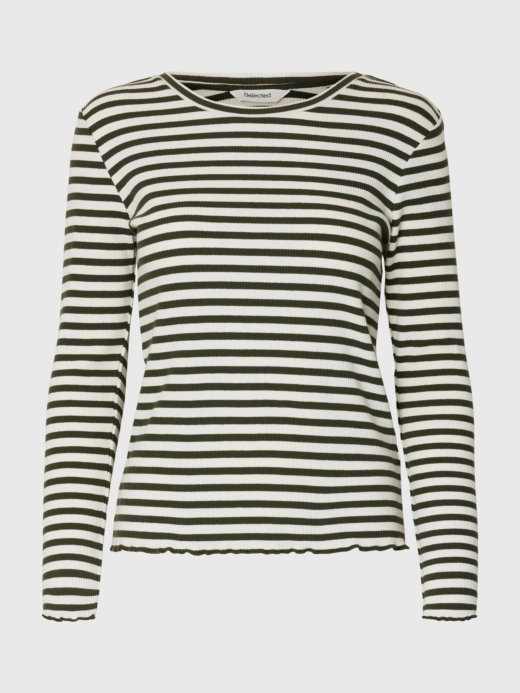 STRIPED LONG-SLEEVED T-SHIRT, Deep Depths, highres