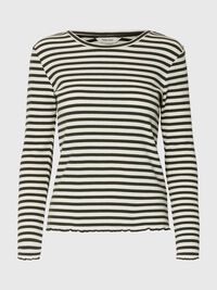 STRIPED LONG-SLEEVED T-SHIRT, Deep Depths, highres