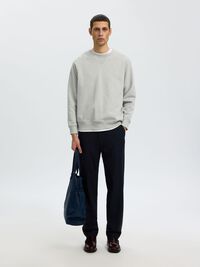 RELAXED FIT SWEATSHIRT, Light Grey Melange, highres