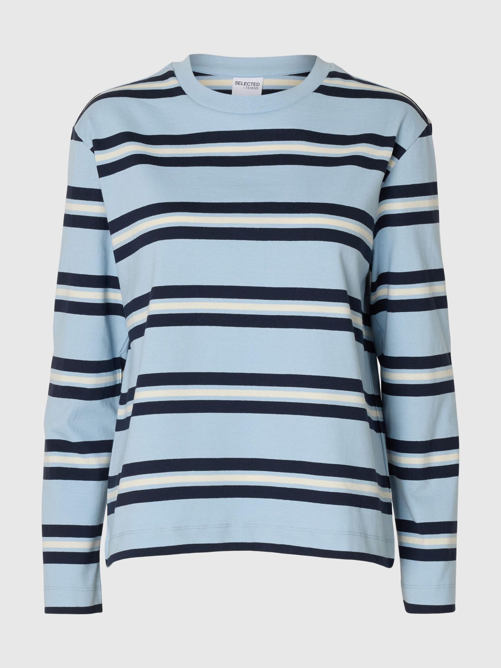 BOXY FIT LONGSLEEVE, Cashmere Blue, highres