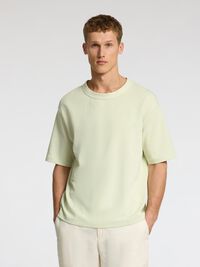CORTE RELAJADO CAMISETA DE CUELLO REDONDO, Almost Aqua, highres