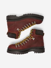 LEATHER HIKING BOOTS, Cognac, highres