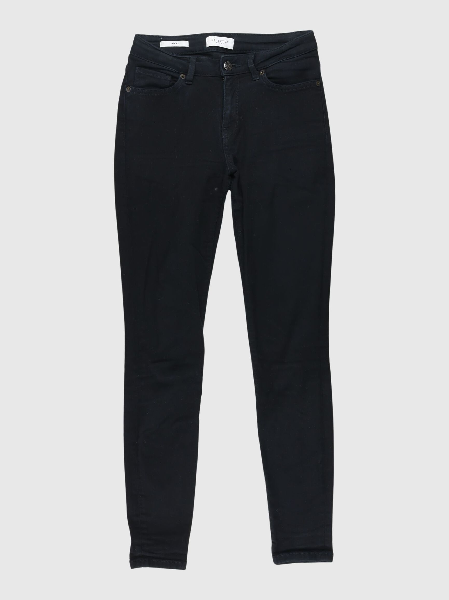 MID WAIST - SKINNY FIT JEANS, Black Denim, highres