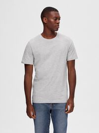 3-PACK COTTON T-SHIRT, Light Grey Melange, highres