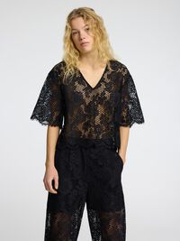 KANT CROPPED TOP, Black, highres