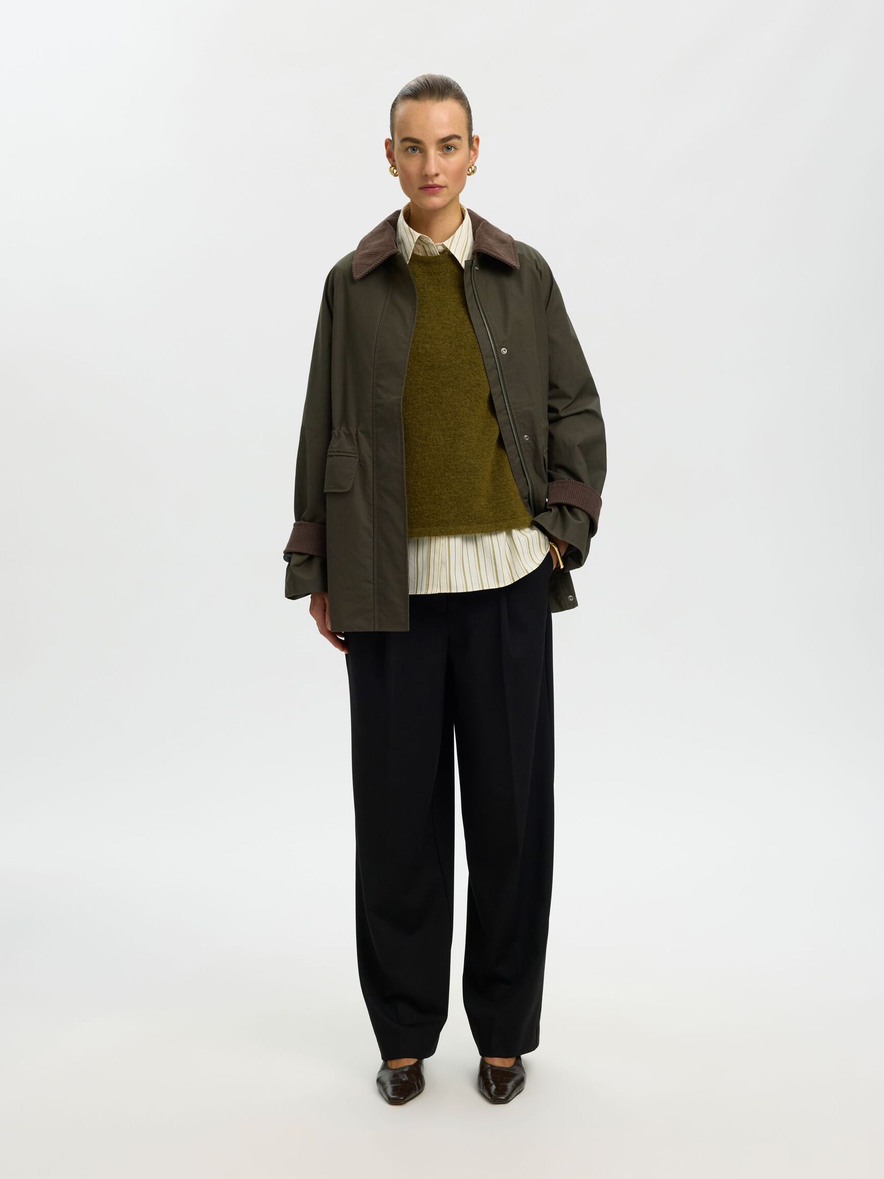 WAXED COTTON JACKET, Grape Leaf, highres
