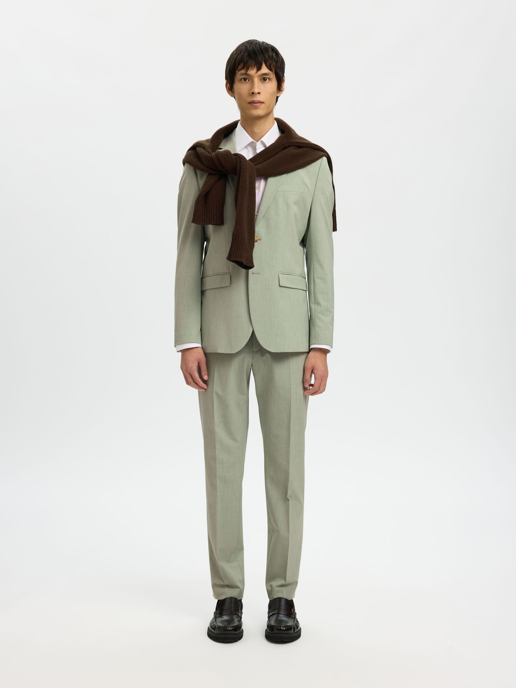 175 SLIM FIT TROUSERS, Aqua Gray, highres