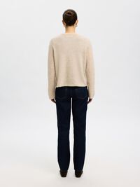 ULDBLANDING STRIKKET CARDIGAN, Birch, highres