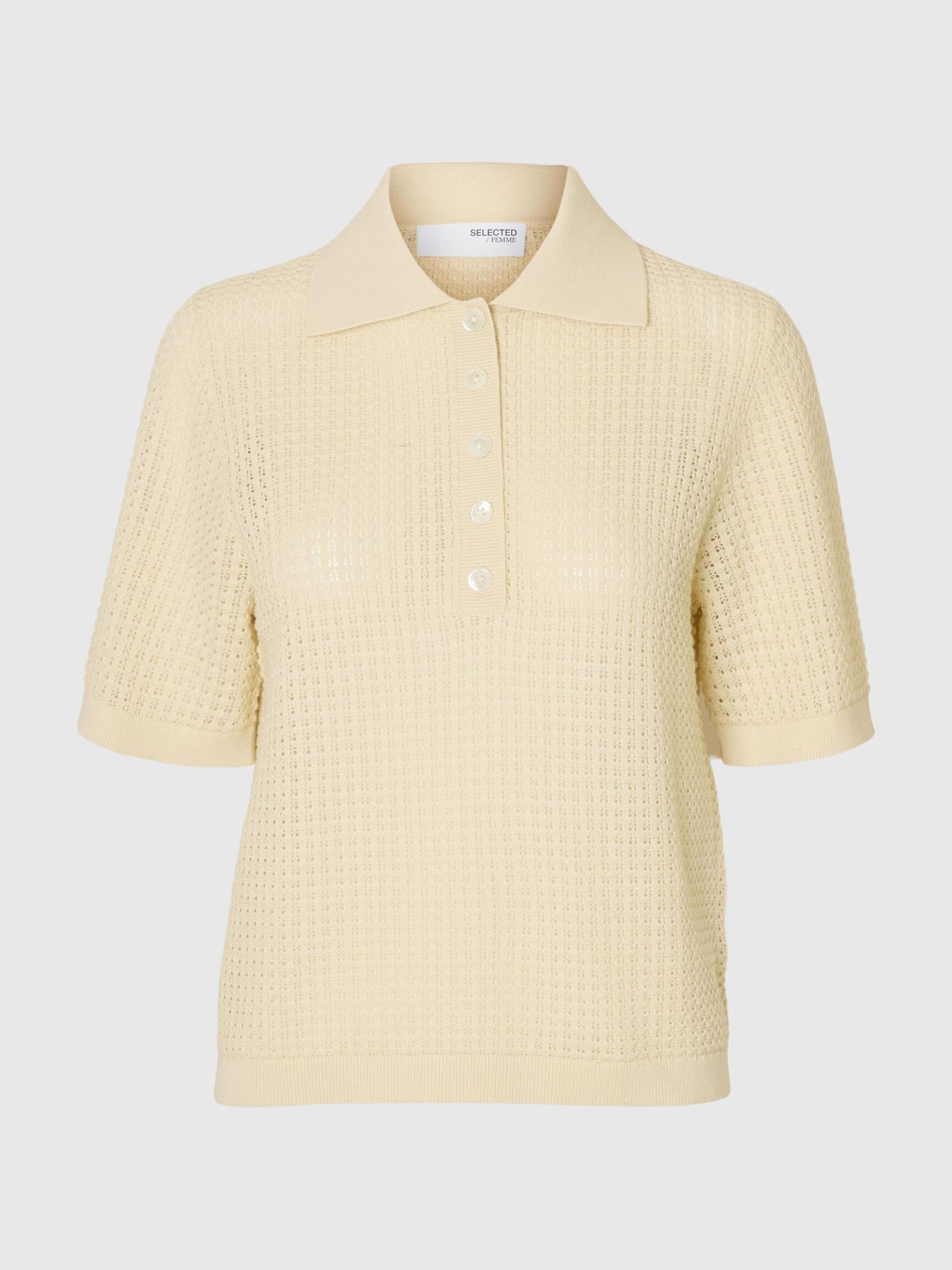 TEJIDO DE ALGODÓN CAMISETA DE POLO DE PUNTO, Birch, highres