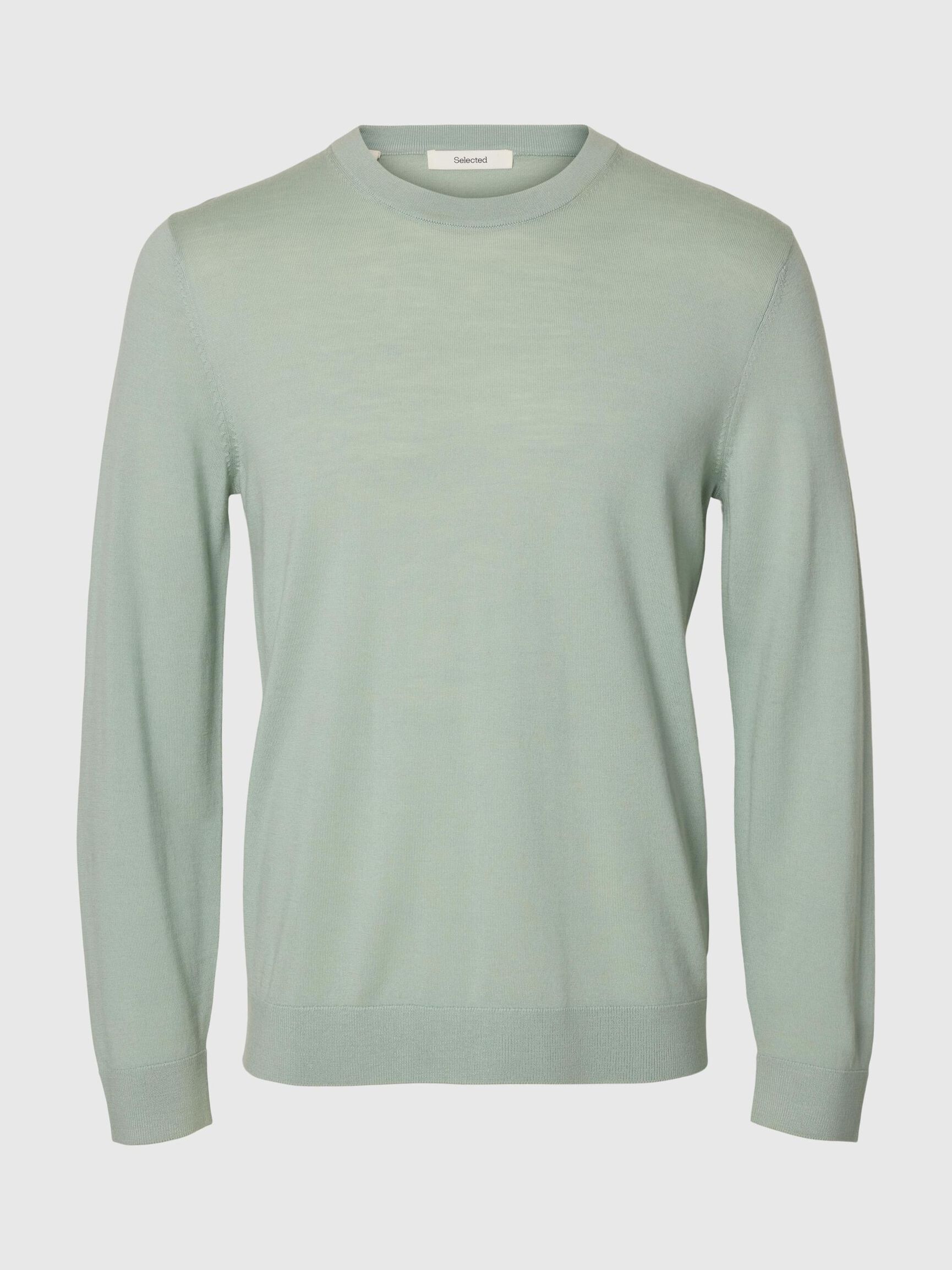 MAGLIONE GIROCOLLO, Aqua Gray, highres