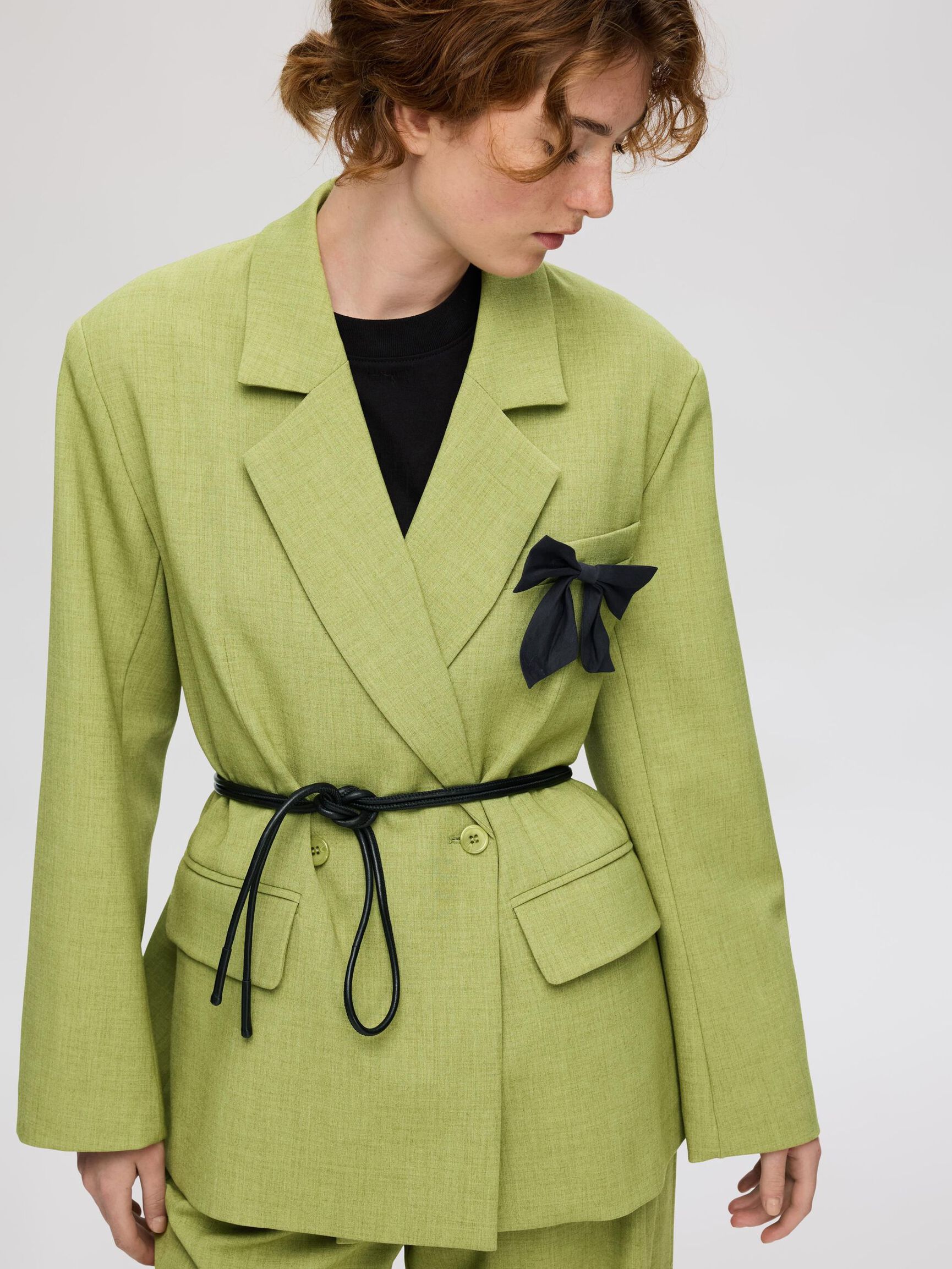 RELAXED FIT DOUBLE-BREASTED BLAZER, Cardamom Seed, highres