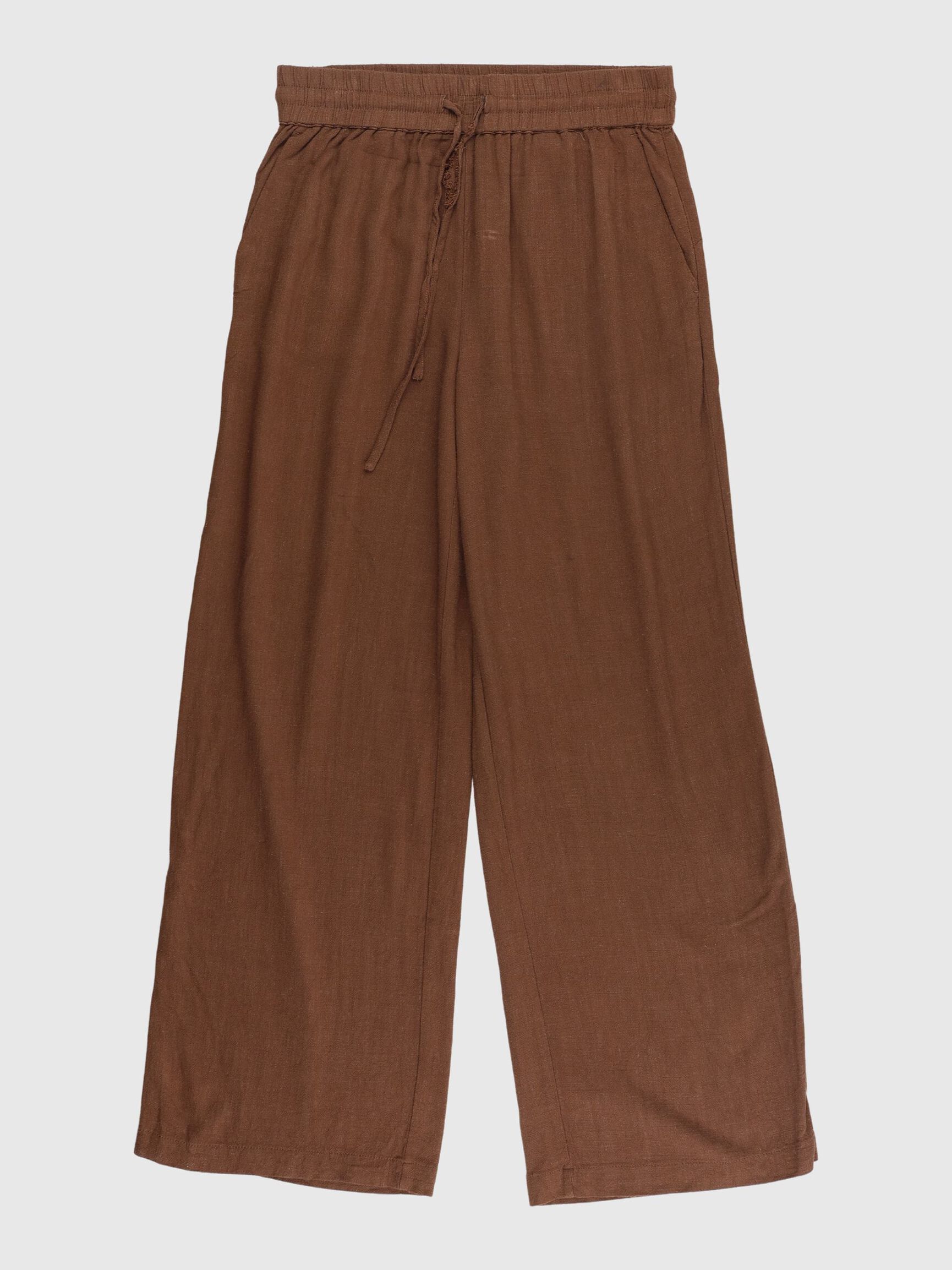 VISCOSE BLEND TROUSERS, Chocolate Chip, highres