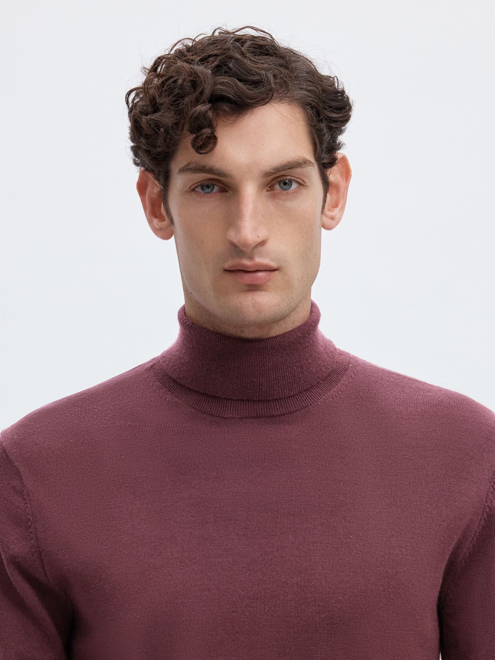 100% MERINO WOOL TURTLENECK, Tawny Port, highres