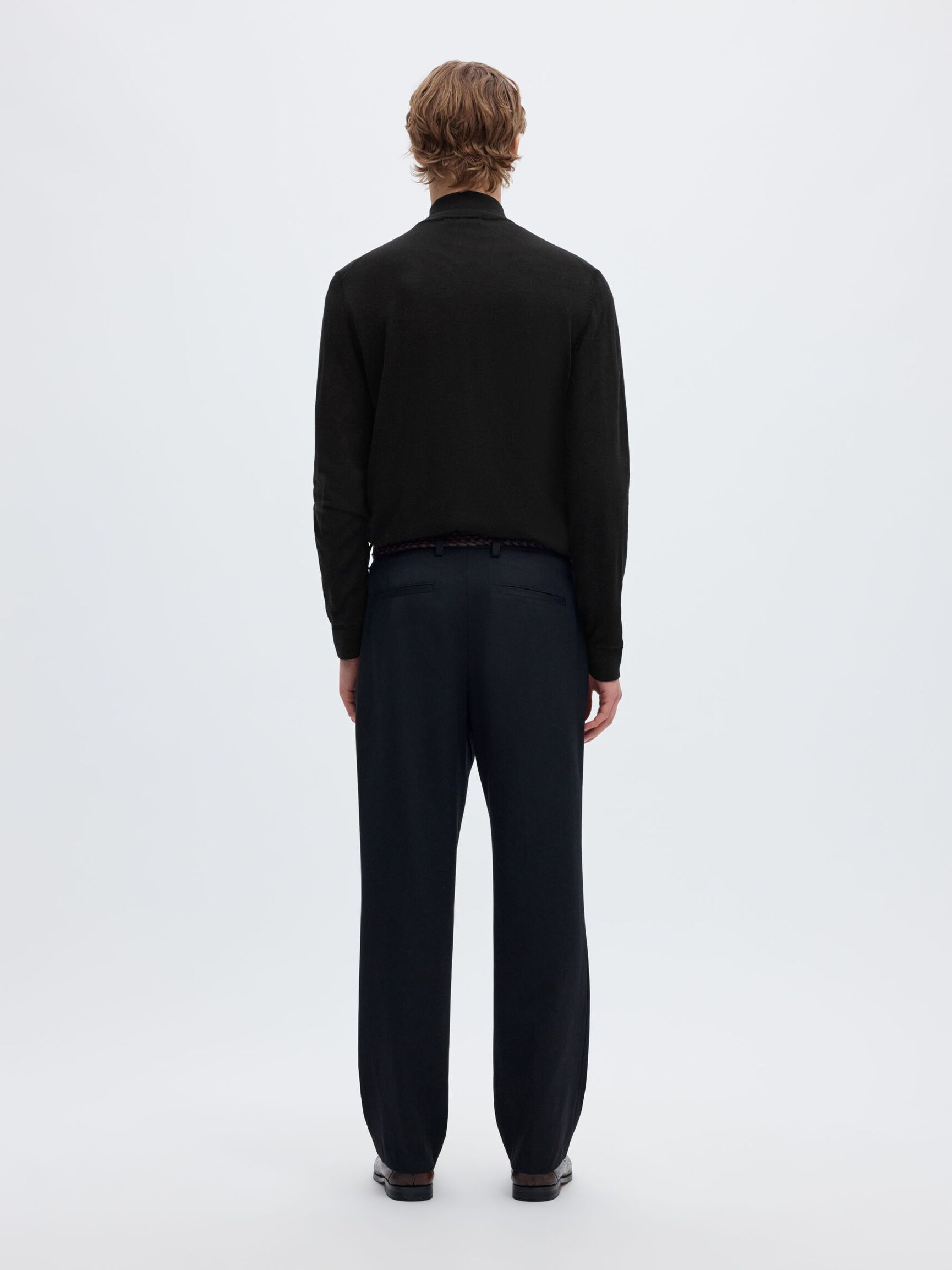 SWETER Z KRÓTKIM ZAMKIEM, Black, highres