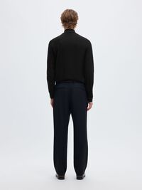 SWETER Z KRÓTKIM ZAMKIEM, Black, highres