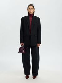 MERINO WOOL TURTLENECK, Tawny Port, highres
