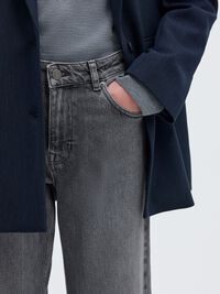 MID WAIST STRAIGHT FIT JEANS, Medium Grey Denim, highres
