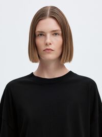 ESSENTIAL OVERSIZED T-SHIRT, Black, highres