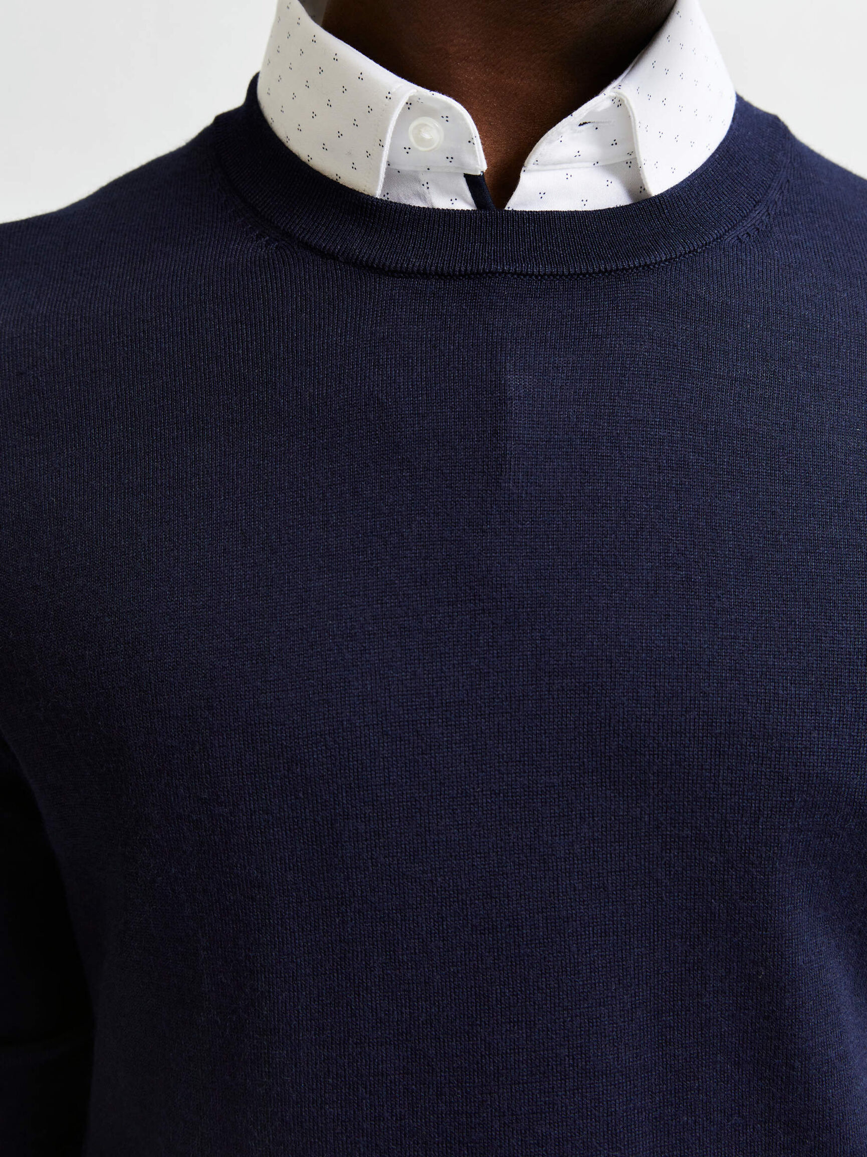 MANCHES LONGUES PULL, Navy Blazer, highres