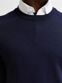 MANCHES LONGUES PULL, Navy Blazer, highres